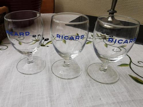 Drie Ricard glazen type ballon. Prijs voor de drie. Zeldzaam, Verzamelen, Glas en Drinkglazen, Zo goed als nieuw, Overige typen
