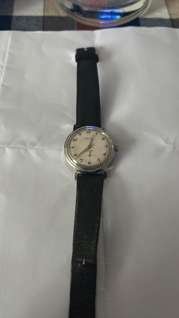 Merk Servia, waarschijnlijk met een wondbeweging uit 1950, Handtassen en Accessoires, Horloges | Heren, Gebruikt, Polshorloge