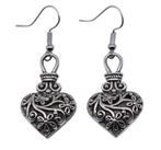 Hartvormige oorbellen van Tibetaans zilver, Hangers, Nieuw, Ophalen of Verzenden, Zilver