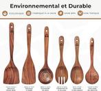 Set van 6 teakhouten kookgerei | GRATIS LEVERING, Neuf, WOODENHOUSE, -, Ensemble de couverts