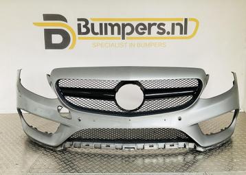 BUMPER Mercedes C Klasse W205 AMG 4xpdc 2014-2017 VOORBUMPER beschikbaar voor biedingen