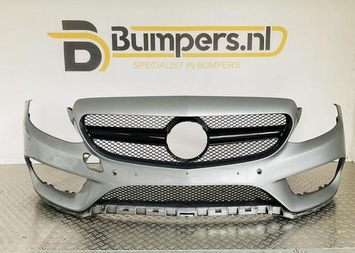 BUMPER Mercedes C Klasse W205 AMG 4xpdc 2014-2017 VOORBUMPER, Auto-onderdelen, Carrosserie, Bumper, Voor, Gebruikt, 6 maanden garantie