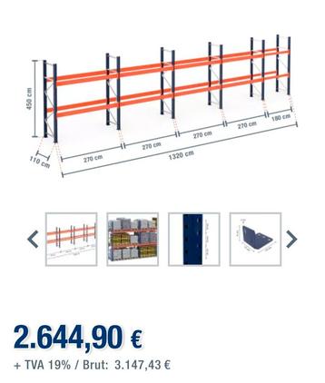 Rack a palettes lourdes disponible  Rayonnage  disponible aux enchères