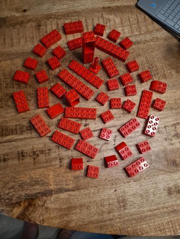 50 blocs Lego Duplo rouges, Enlèvement ou Envoi, Comme neuf, Briques en vrac, Duplo