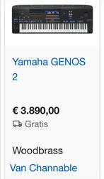 Yamaha genos 2 nieuw, Aanslaggevoelig, Ophalen of Verzenden, 76 toetsen, Nieuw