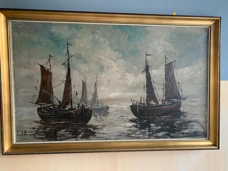 Schilderij Emile Lammers, Antiquités & Art, Art | Peinture | Classique, Enlèvement