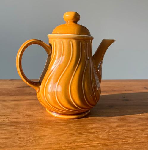 Melitta Keramik Gele Theepot Koffiepot, Antiek en Kunst, Antiek | Servies los, Ophalen of Verzenden