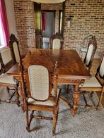 mechelse tafel en 6 stoelen gestoffeerd, Antiek en Kunst, Ophalen