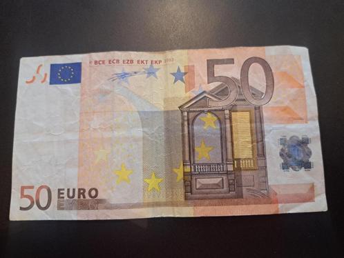 2002 Spanje 50 euro 1e serie Duisenberg code M003, Postzegels en Munten, Bankbiljetten | Europa | Eurobiljetten, Los biljet, Spanje