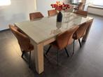 eettafel, Huis en Inrichting, Gebruikt, 100 tot 150 cm, Eikenhout, 200 cm of meer