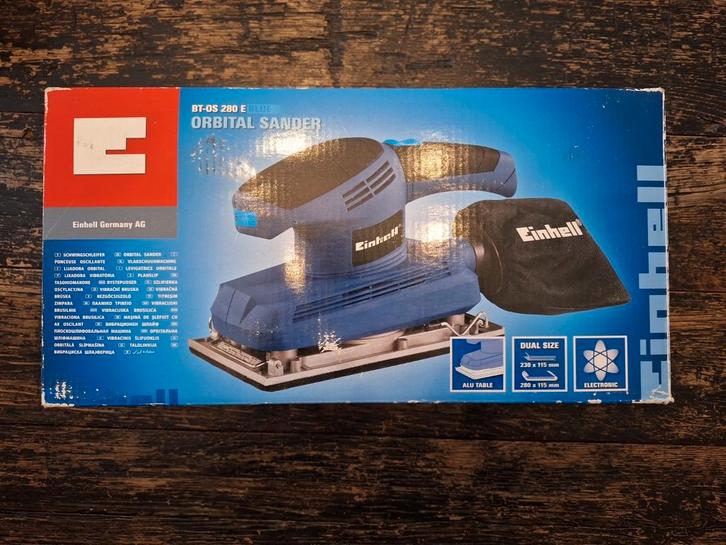 Einhell Excentrische Schuurmachine BT-OS 280 E, Doe-het-zelf en Bouw, Gereedschap | Schuurmachines, Zo goed als nieuw, Excentrische schuurmachine
