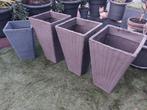 4 kunststof bloem/plantenbakken., Jardin & Terrasse, Bacs à fleurs & Jardinières, Enlèvement, Synthétique