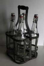 vintage rek met flessen, Gebruikt, Ophalen