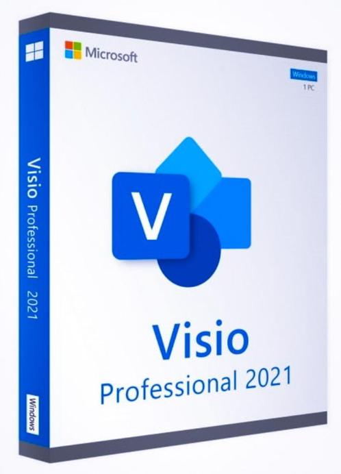 Activeringssleutel voor Microsoft Visio 2021 Standard  1-l, Computers en Software, Office-software, Windows, Ophalen of Verzenden