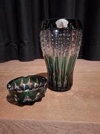 VAL ST LAMBERT vaas + asbak, Antiek en Kunst, Antiek | Glaswerk en Kristal, Ophalen