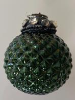 Zeldzame groene glazen Art Deco KERSTbal met parelsnoer, Diversen, Kerst, Ophalen, Zo goed als nieuw