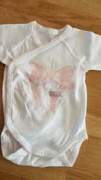 ABSORBA - Body croisé blanc avec un nœud rose clair - T.1 mo, Fille, Vêtements de nuit ou Sous-vêtements, Utilisé, Enlèvement ou Envoi