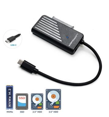 External Adapter USB3.2 USB-C to SATA 2.5''/3.5'' & NVME M.2 beschikbaar voor biedingen