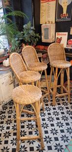 Vintage bamboo, rotan bar stools / barkruk, Enlèvement