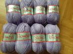 Bianca - (paars) 8 stuks van 100 gr, Hobby & Loisirs créatifs, Tricot & Crochet, Enlèvement, Comme neuf, Tricot ou Crochet, Laine ou Fils