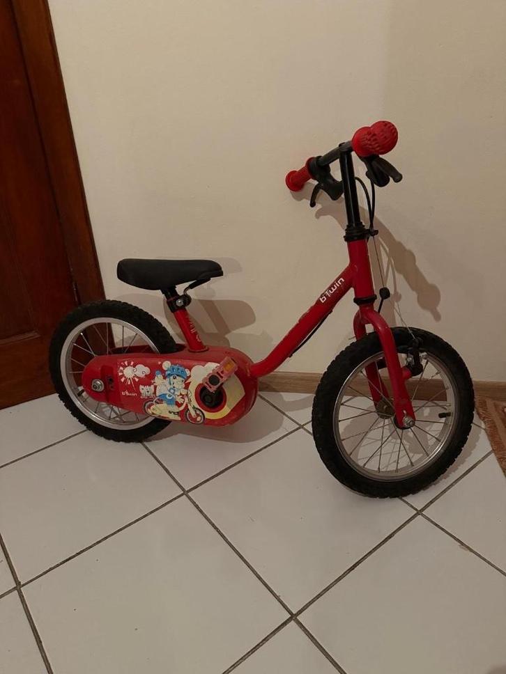 Decathlon B’Twin 14” rood, Fietsen en Brommers, Fietsen | Kinderfietsjes, Gebruikt, Minder dan 16 inch, Ophalen
