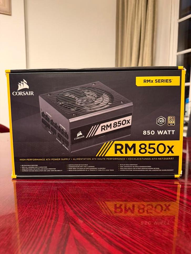 •	Alimentation Corsair RM850x 850W – Comme neuve, Computers en Software, Interne voedingen, Zo goed als nieuw, Ophalen of Verzenden