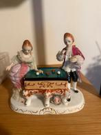 Vintage porseleinen beeld, biljart Thema. Gestempeld Japan?, Ophalen of Verzenden, Gebruikt, Mens