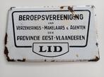 Emaille bordje Verzekeringen Makelaars Agenten, Reclamebord, Gebruikt, Ophalen of Verzenden