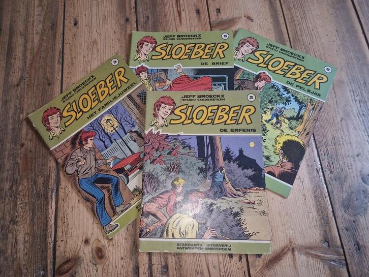 Sloeber 4 strips, Boeken, Stripverhalen, Gelezen, Meerdere stripboeken, Ophalen of Verzenden