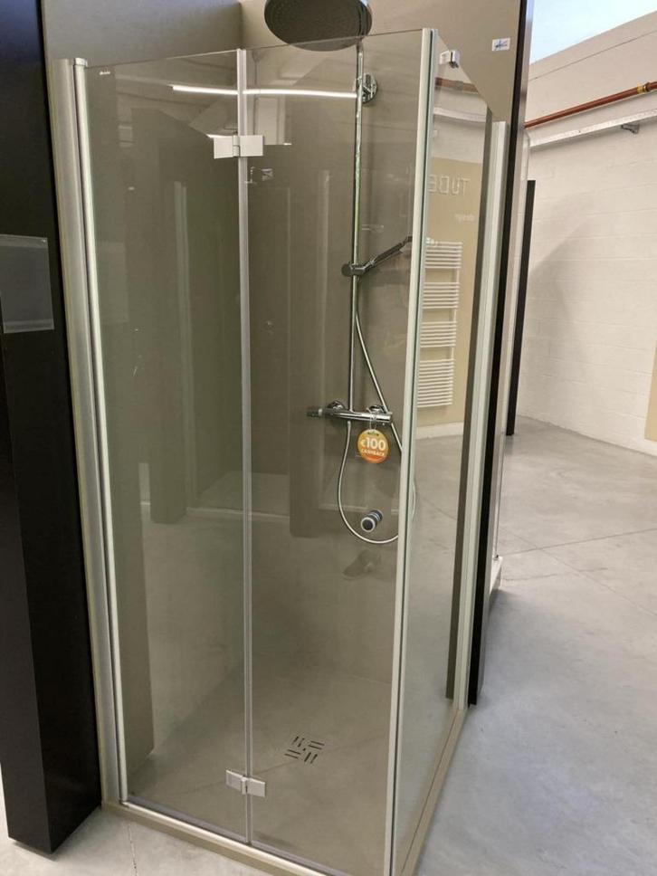Nieuwe doucheschermset (DECA) 90x90x195, Doe-het-zelf en Bouw, Sanitair, Nieuw, Douche, Glas, Inox, Ophalen