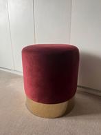 Pouf velour et doré, Maison & Meubles, Enlèvement, Comme neuf