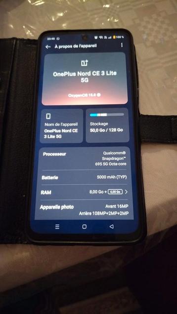 ONEPLUS NORD CE3;5G;8Go+4Go, Enlèvement, Comme neuf
