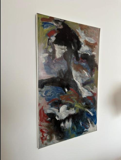 Groot abstract schilderij kunstwerk, Antiquités & Art, Art | Peinture | Abstraite, Enlèvement