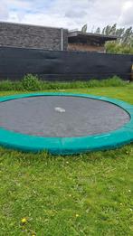 Berg trampoline en dekzeil 4m25cm, Gebruikt, Ophalen
