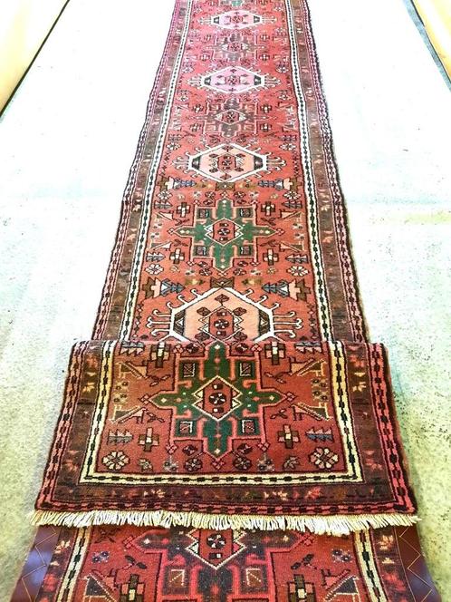 Loper tapijt-370x64cm (Karadja) Handgeknoopt Uit Perzie/Iran, Antiquités & Art, Tapis & Textile, Enlèvement ou Envoi