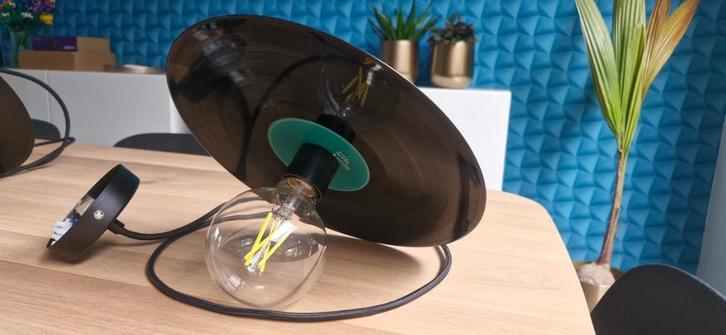 Retro Vinyl Record Lamp 12 inch, Huis en Inrichting, Lampen | Plafondlampen, Nieuw, Kunststof, Metaal, Overige materialen, Ophalen of Verzenden