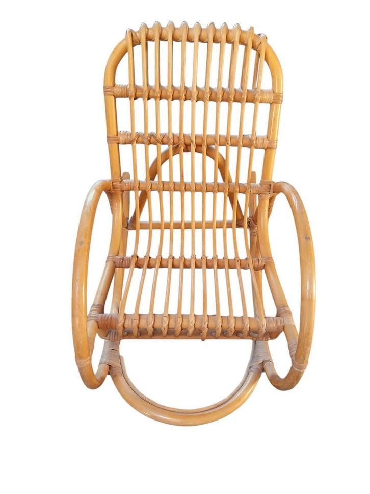 Prachtige rotan schommelstoel voor kinderen - Vintage jaren, Huis en Inrichting, Stoelen, Gebruikt, Eén, Ophalen