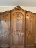 Garde robe en chêne massif style Louis XIV, Huis en Inrichting, Ophalen, Zo goed als nieuw, Eikenhout, Met hangruimte