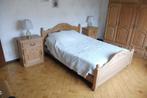 chambre a coucher - complet - chêne massif, Maison & Meubles, Enlèvement, Utilisé, Deux personnes, CHENE MASSIF