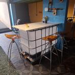 Bar mancave met 5 vintage barkrukken, Ophalen