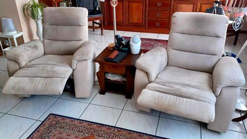 2 éénpersoons relaxzetels, Huis en Inrichting, Zetels | Zetels, Gebruikt, Rechte bank, Eenpersoons, Minder dan 150 cm, Minder dan 75 cm