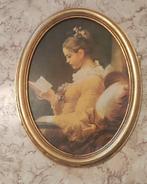 Het lezende meisje in een ovalen kader, Antiek en Kunst, Ophalen