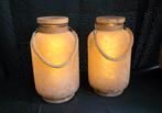 Set van 2 vazen met verlichting, H 42 cm, Glas, Zo goed als nieuw, Ophalen