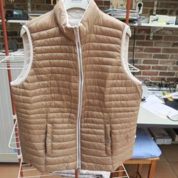 Bodywarmer nieuw doubleface wit lichtbruin Barbara Lebek 44 beschikbaar voor biedingen