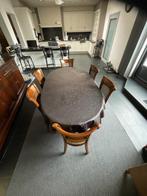 Tafel en 6 stoelen, Huis en Inrichting, Tafels | Eettafels, 100 tot 150 cm, 150 tot 200 cm, Ophalen, Kersenhout