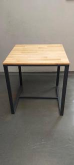 Prachtige bijzet tafel met houten blad !, Ophalen of Verzenden, Zo goed als nieuw