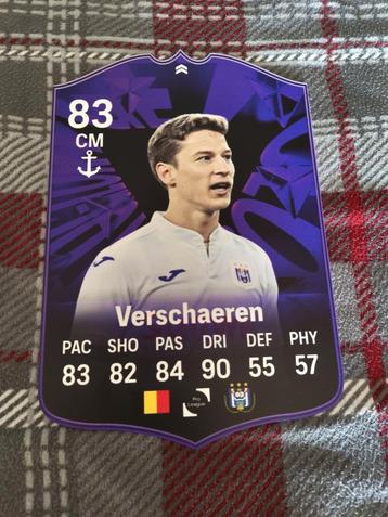 Voetbalkaartje (37cmx25cm) - Yari Verschaeren / RSCA beschikbaar voor biedingen