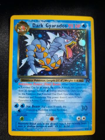 DARK GYARADOS Team Rocket HOLO 1st Edition beschikbaar voor biedingen