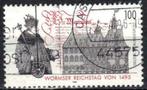 Duitsland Bundespost 1995 - Yvert 1605 - Rijksdag Worms (ST), Timbres & Monnaies, Timbres | Europe | Allemagne, Affranchi, Envoi