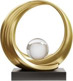 statue en résine Golden Wave | décoration abstraite moderne
